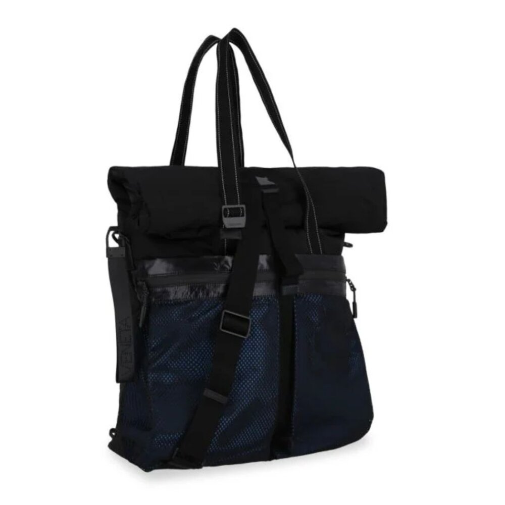 $1890 NEW Bottega Veneta Borsa Travel Shoulder Tote Bag - Navy Blue / Black - Picture 12 of 14